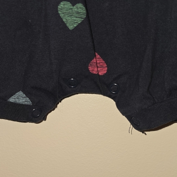 H&M Black Romper with Colorful Heart Pattern - Picture 5 of 5